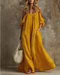 Resort Spaghetti Strap Swing Maxi Dress