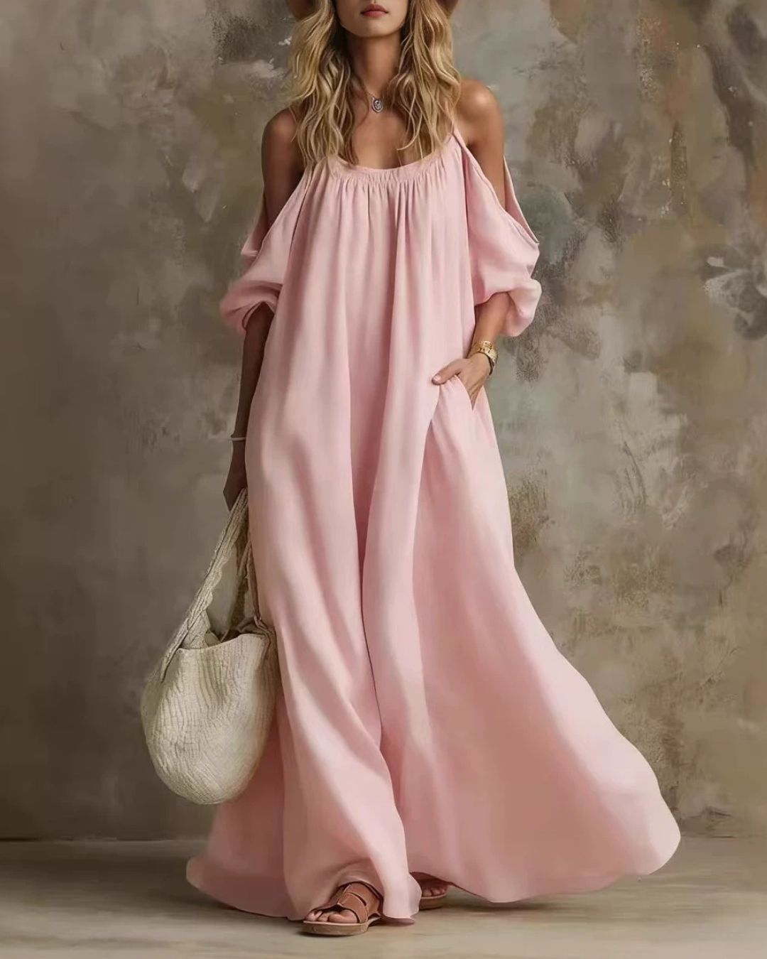 Resort Spaghetti Strap Swing Maxi Dress