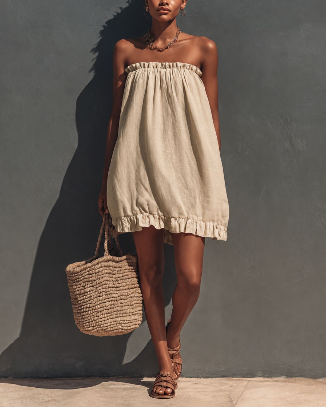 Strapless Ruched Toni Mini Dress