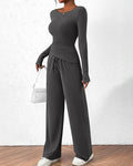Asymmetrical Wide-Leg Lounge Set