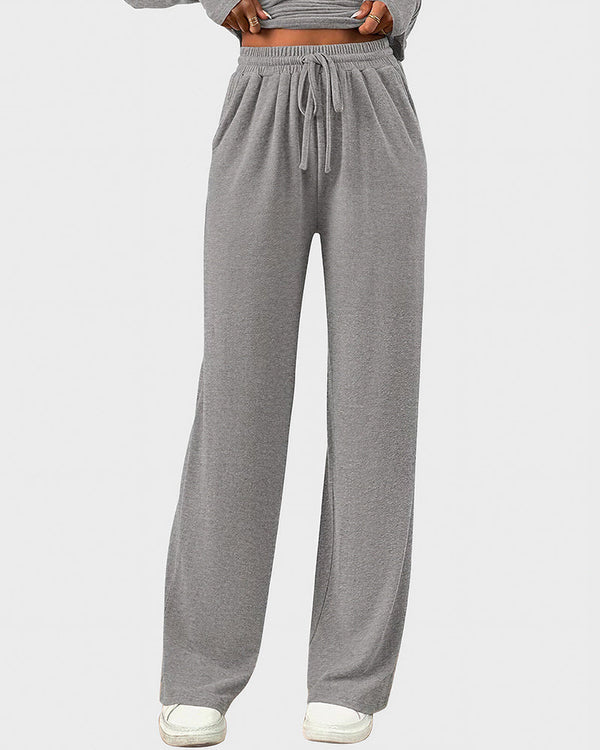 Asymmetrical Wide-Leg Lounge Set