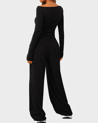 Asymmetrical Wide-Leg Lounge Set