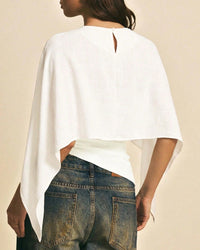 Asymmetrical Batwing Sleeve Blouse