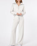 Half-Zip Pullover & Wide-Leg Pants Set