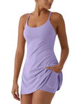 Pocketed Active Dress with Built-In Shorts