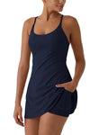 Pocketed Active Dress with Built-In Shorts