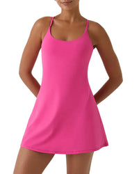 Pocketed Active Dress with Built-In Shorts