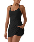 Pocketed Active Dress with Built-In Shorts