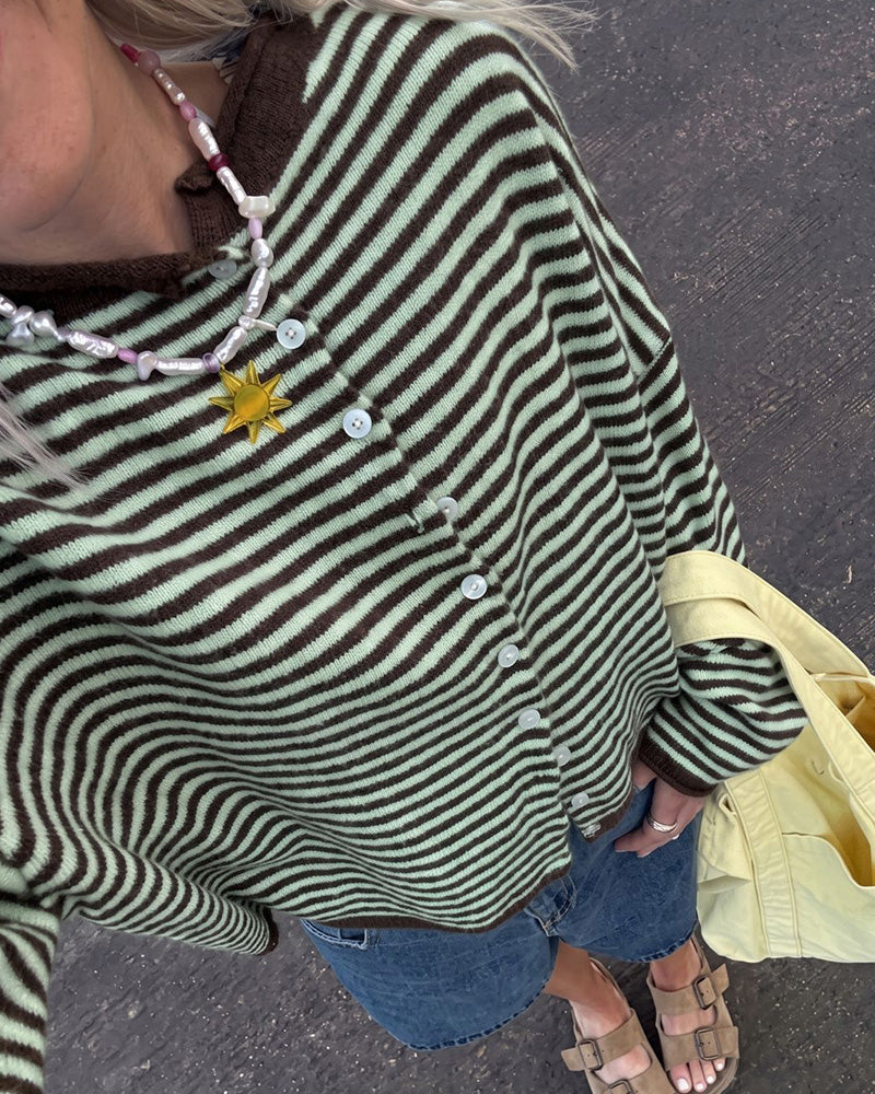 Retreat Striped Knit Cardigan