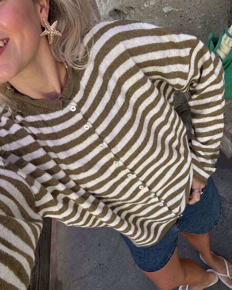 Retreat Striped Knit Cardigan