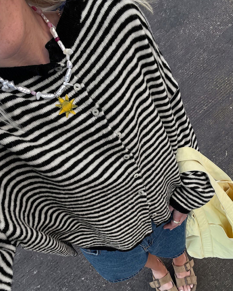 Retreat Striped Knit Cardigan