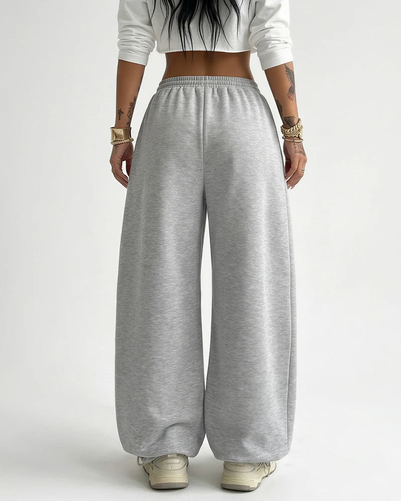 High-Waist Drawstring Jogger Pants