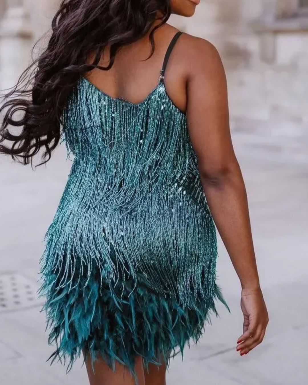 Candyfloss Feather Dream Mini Dress