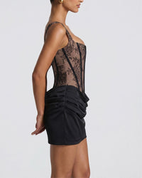 Rose Lace Corset Mini Dress