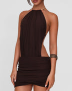 Choker Halter Backless Bodycon Mini Dress