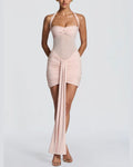 Halter Mesh Bodycon Mini Dress