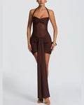 Halter Mesh Bodycon Mini Dress