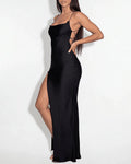 High Slit Open Back Maxi Dress