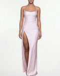 High Slit Open Back Maxi Dress