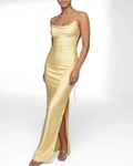 High Slit Open Back Maxi Dress