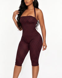 Retro Polka Dot Capri Jumpsuit
