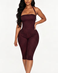 Retro Polka Dot Capri Jumpsuit