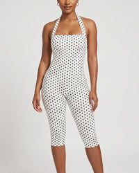 Retro Polka Dot Capri Jumpsuit