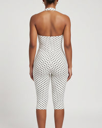 Retro Polka Dot Capri Jumpsuit