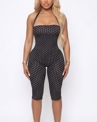 Retro Polka Dot Capri Jumpsuit