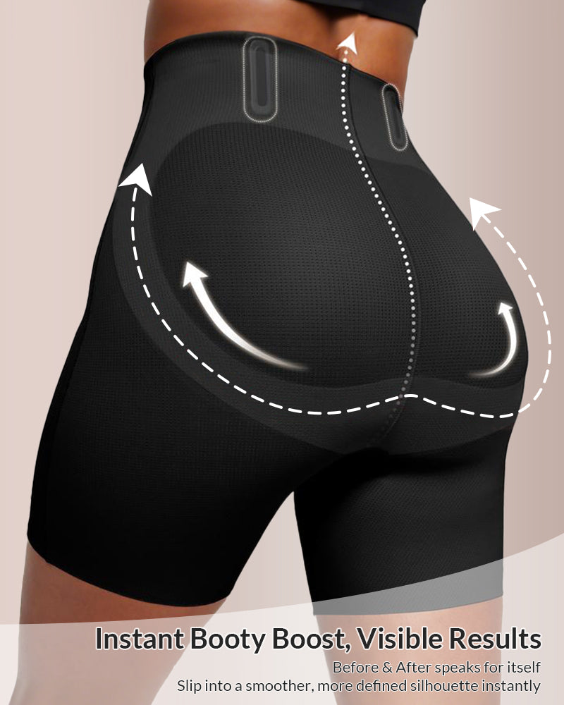 Pantaloncini modellanti senza cuciture a vita alta che sollevano i glutei 