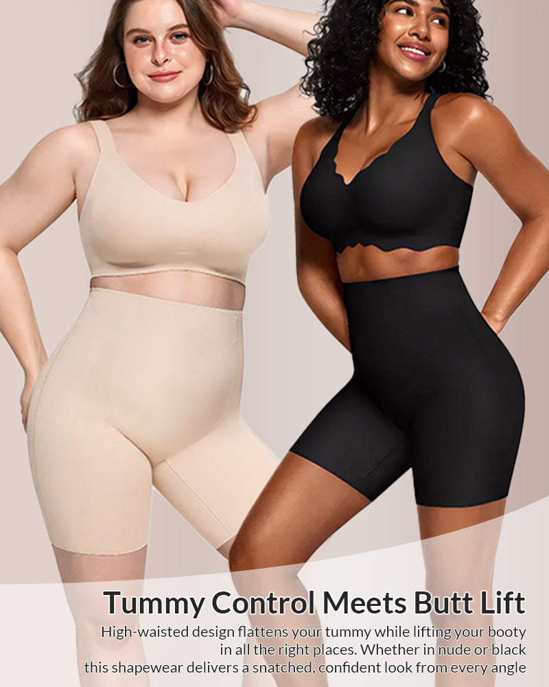 Pantaloncini modellanti senza cuciture a vita alta che sollevano i glutei 