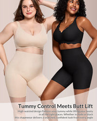 Pantaloncini modellanti senza cuciture a vita alta che sollevano i glutei 