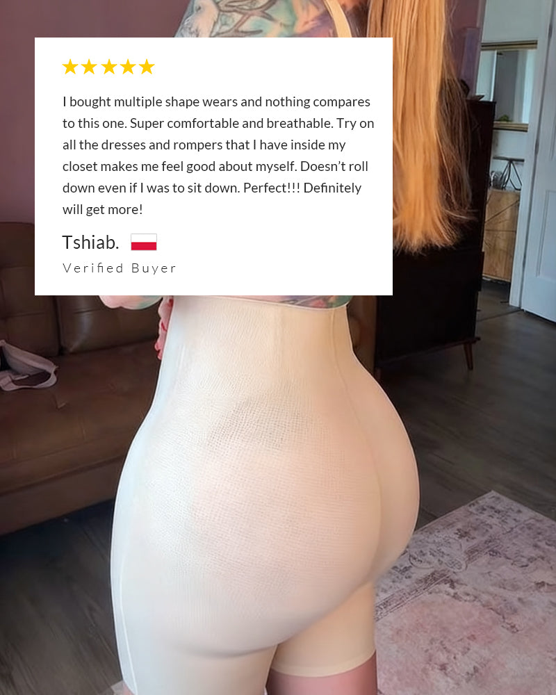 Pantaloncini modellanti senza cuciture a vita alta che sollevano i glutei 