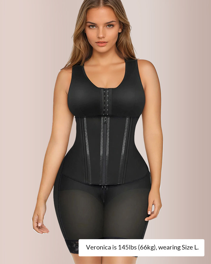Faja moldeadora de cuerpo completo con doble control de abdomen