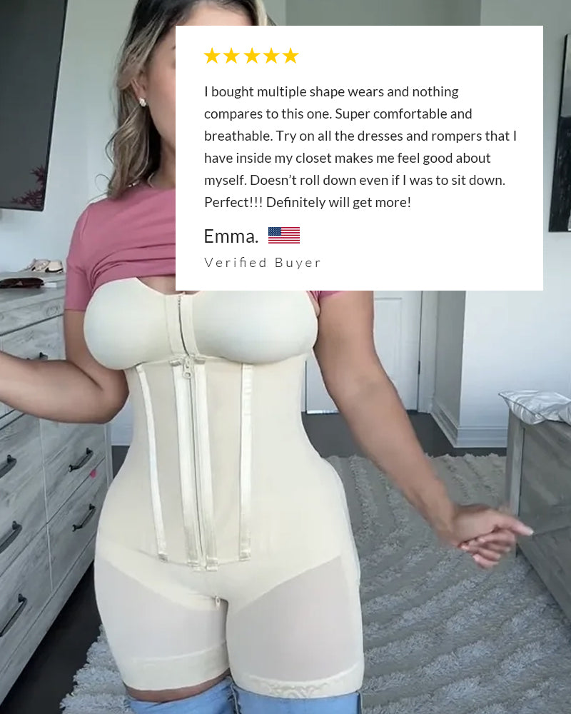 Faja moldeadora de cuerpo completo con doble control de abdomen