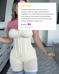 Faja moldeadora de cuerpo completo con doble control de abdomen