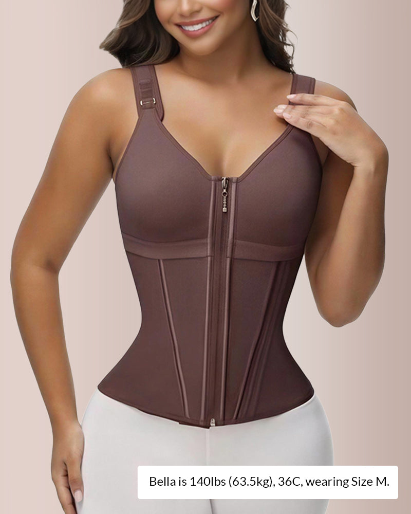 Guaina modellante per pancia e vita a doppio strato con reggiseno 