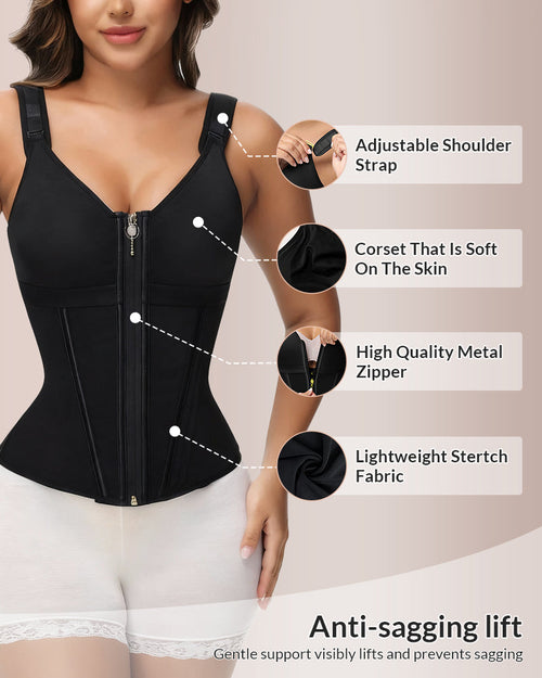 Double-Layer Tummy Waist Shaper With Bra