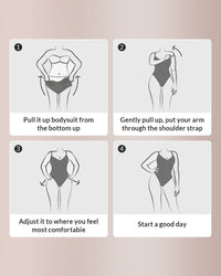 V Neck Bodysuit Tummy Control Shapewear