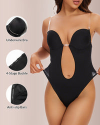 U-Plunge Backless Shapewear Bodysuit