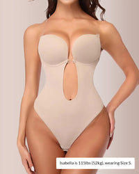 U-Plunge Backless Shapewear Bodysuit