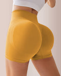 Seamless Ribbed Peach Lift Booty Shorts