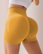 Seamless Ribbed Peach Lift Booty Shorts