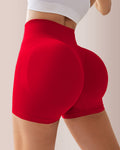 Seamless Ribbed Peach Lift Booty Shorts