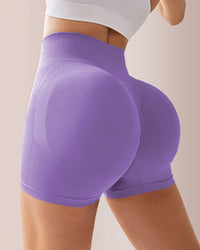 Seamless Ribbed Peach Lift Booty Shorts