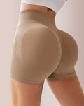 Seamless Ribbed Peach Lift Booty Shorts