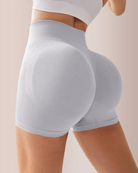 Seamless Ribbed Peach Lift Booty Shorts