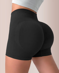 Seamless Ribbed Peach Lift Booty Shorts
