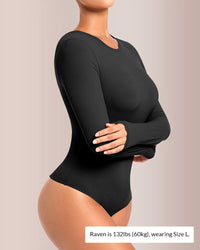 Sculpting Long Sleeve Crew Neck Bodysuit