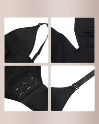 Deep-Plunge Backless Shapewear Bodysuit